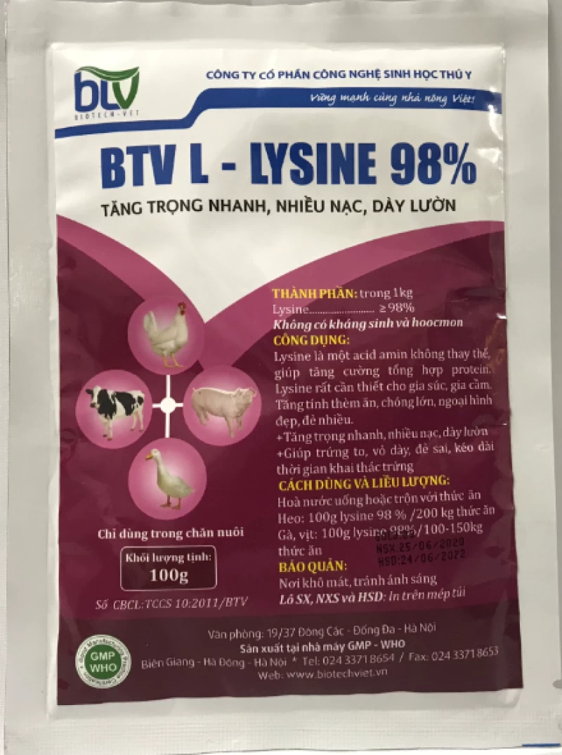 BTV - L-Lysine 98% TCCS 10: 2011/ BTV